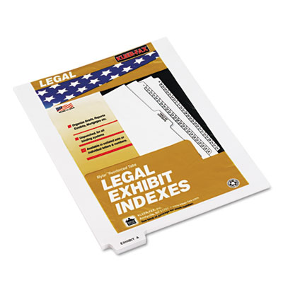 Kleer-Fax&reg; 80000 Series Exhibit Alpha Bottom Tab Legal Index Divider