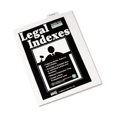 Kleer-Fax&reg; 80000 Series Exhibit Alpha Bottom Tab Legal Index Divider