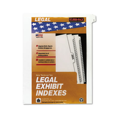 Kleer-Fax&reg; 90000 Series Numerical Side Tab Legal Index Divider