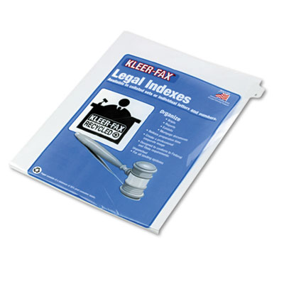 Kleer-Fax&reg; 90000 Series Numerical Side Tab Legal Index Divider