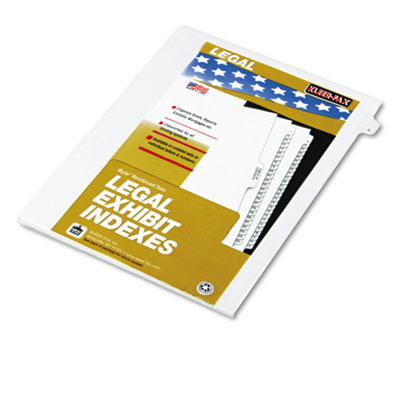 Kleer-Fax&reg; 90000 Series Numerical Side Tab Legal Index Divider