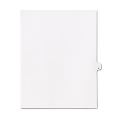 Kleer-Fax&reg; 90000 Series Numerical Side Tab Legal Index Divider