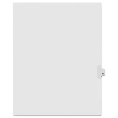 Kleer-Fax&reg; 90000 Series Numerical Side Tab Legal Index Divider