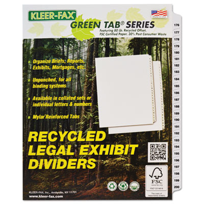 Kleer-Fax&reg; 90000 Series Side Tab Legal Index Divider Set