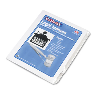 Kleer-Fax&reg; 90000 Series Alpha Side Tab Legal Index Divider