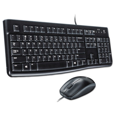 Logitech&reg; MK120 Wired Keyboard + Mouse Combo