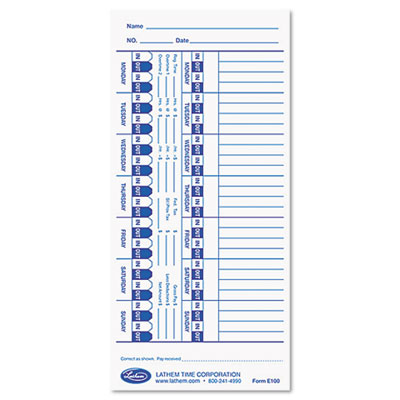 Lathem&reg; Time Time Cards