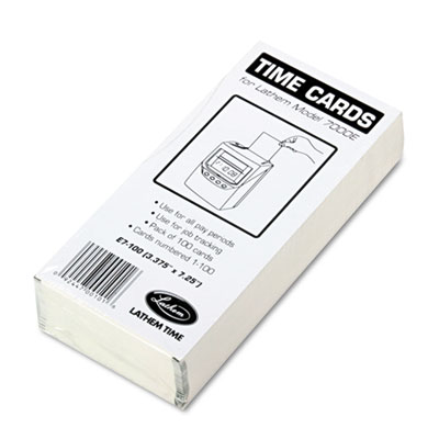 Lathem&reg; Time Cards for Lathem&reg; Model 7000E Totalizing Time Recorder