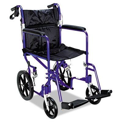 Medline Excel Deluxe Aluminum Transport Wheelchair