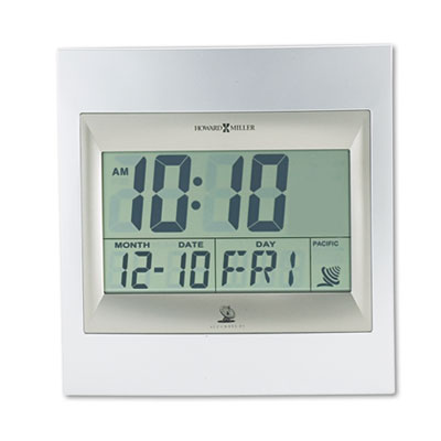 Howard Miller&reg; TechTime II Radio-Controlled LCD Wall or Table Alarm Clock