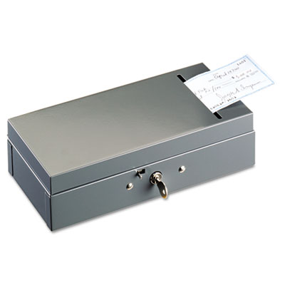 STEELMASTER® - Steel Bond Box with Check Slot, Disc Lock, Gray