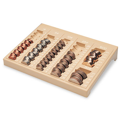 MMF Industries&trade; One-Piece Plastic Countex II Coin Tray