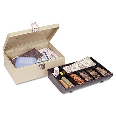 SteelMaster&reg; Heavy-Duty Steel Cash Box with Locking Latch