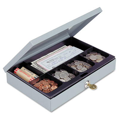 SteelMaster&reg; Locking Heavy-Duty Steel Low-Profile Cash Box