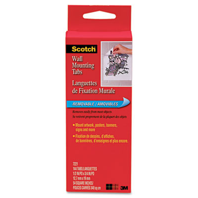 Scotch&reg; Removable Wall Mounting Tabs