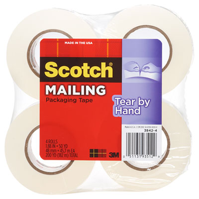Scotch&reg; Tear-By-Hand Packaging Tapes