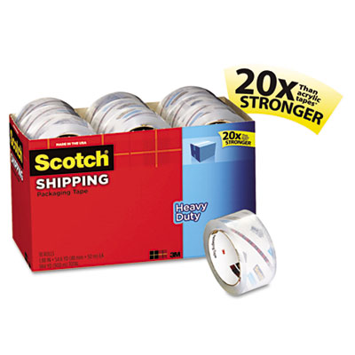 Scotch&reg; 3850 Heavy-Duty Packaging Tape Cabinet Pack
