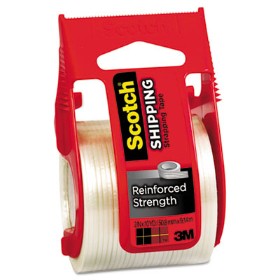 Scotch&reg; Reinforced Strength Shipping and Strapping Tape in Dispenser