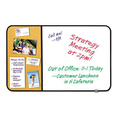 Post-it&reg; Self-Stick Cork Bulletin and Dry Erase Message Board