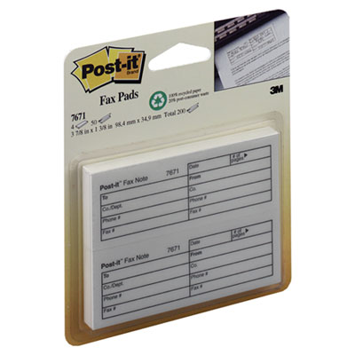 Post-it&reg; Printed Fax Note