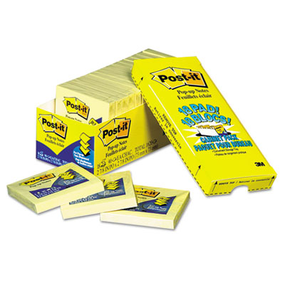 Post-it&reg; Pop-up Notes Original Canary Yellow Pop-Up Refills