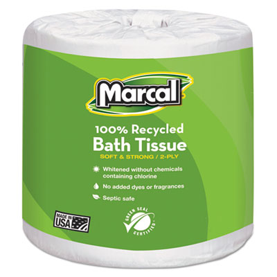 Marcal&reg; 100% Recycled Two-Ply Bathroom Tissue