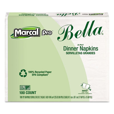 Marcal&reg; PRO&trade; 100% Recycled Bella&reg; Dinner Napkins