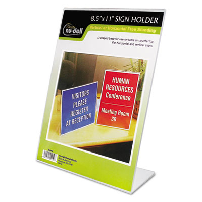 NuDell&trade; Clear Plastic Sign Holders