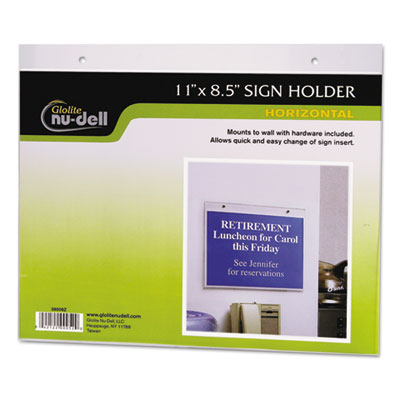 NuDell&trade; Clear Plastic Sign Holders