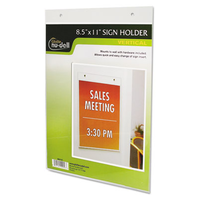 NuDell&trade; Clear Plastic Sign Holders