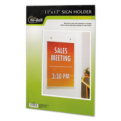NuDell&trade; Clear Plastic Sign Holders