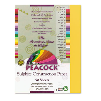 Pacon&reg; Peacock&reg; Sulphite Construction Paper