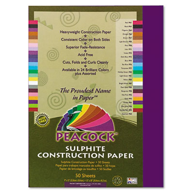 Pacon&reg; Peacock&reg; Sulphite Construction Paper