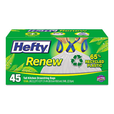 Hefty® Renew Recycled Kitchen-Sized Trash Bags Hefty® Renew Recycled Kitchen-Sized Trash Bags