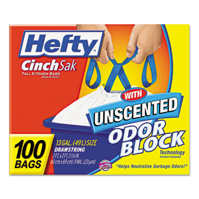 Hefty® Cinch Sak® Tall Kitchen & Trash Bags Hefty® Cinch Sak® Tall Kitchen & Trash Bags