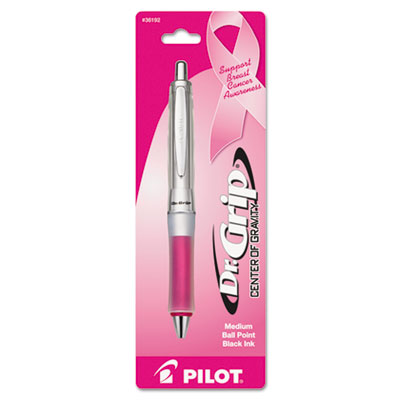Pilot&reg; Dr. Grip&reg; Center of Gravity Breast Cancer Awareness Retractable Ball Point Pen