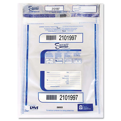 PM Company&reg; Securit&reg; Triple Protection Tamper-Evident Deposit Bags