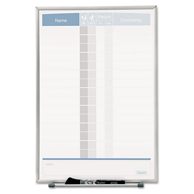 Quartet&reg; Matrix&reg; Employee In/Out Board