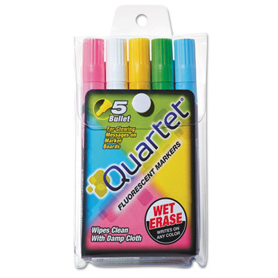 Quartet&reg; Glo-Write&reg; Fluorescent Marker Five-Color Set