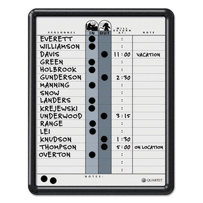 Quartet&reg; Employee In/Out Board