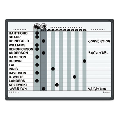 Quartet&reg; Employee In/Out Board System