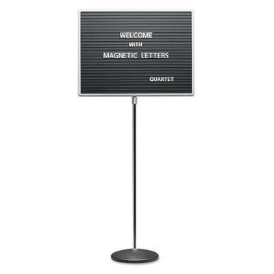 Quartet&reg; Adjustable Single-Pedestal Magnetic Letter Board