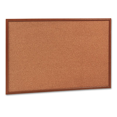 Mead&reg; Economy Cork Board with Oak Frame