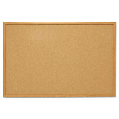Mead&reg; Economy Cork Board with Oak Frame