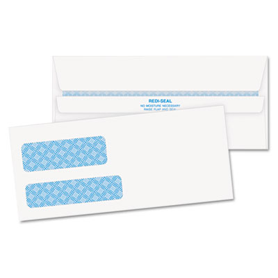Quality Park&trade; Double Window Security Tinted Check Envelope
