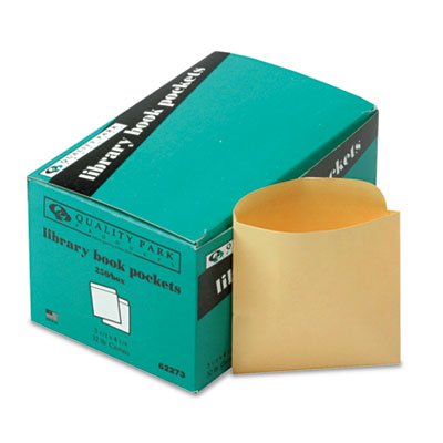 Quality Park&trade; Library Book Card Pockets with Ungummed Backs