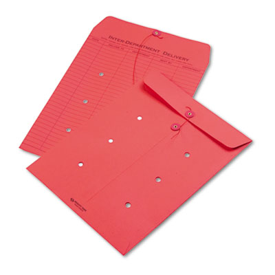 Quality Park&trade; Colored Paper String &amp; Button Interoffice Envelope