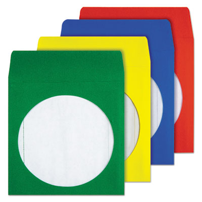 Quality Park&trade; Colored CD/DVD Paper Sleeves