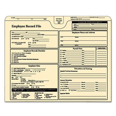 Quality Park™ Employee Record Folder Quality Park™ Employee Record Folder