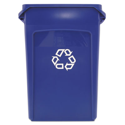 Rubbermaid&reg; Commercial Slim Jim&reg; Plastic Recycling Container with Venting Channels